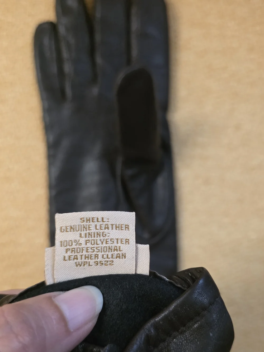 Classic Dark Black Leather Gloves